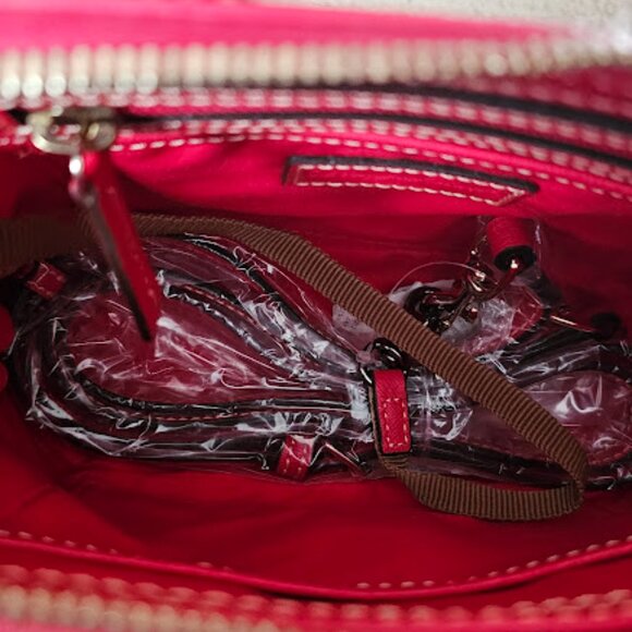 Dooney & Bourke Bitsy Zip Zip — Red Saffiano Leather, NWT, Retired, Crossbody - Picture 14 of 15